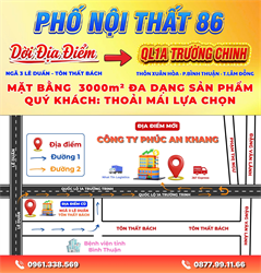 Phố Nội Thất dời qua QL1A - Trường Chinh, Phan Thiết: Nội thất giá rẻ, giao trong ngày Bình Thuận