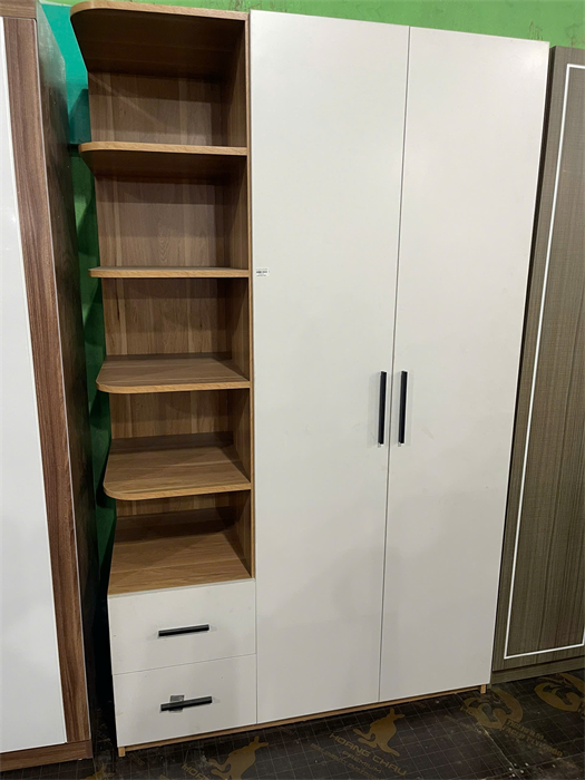 Tủ quần áo 2 cánh liền kệ trang trí